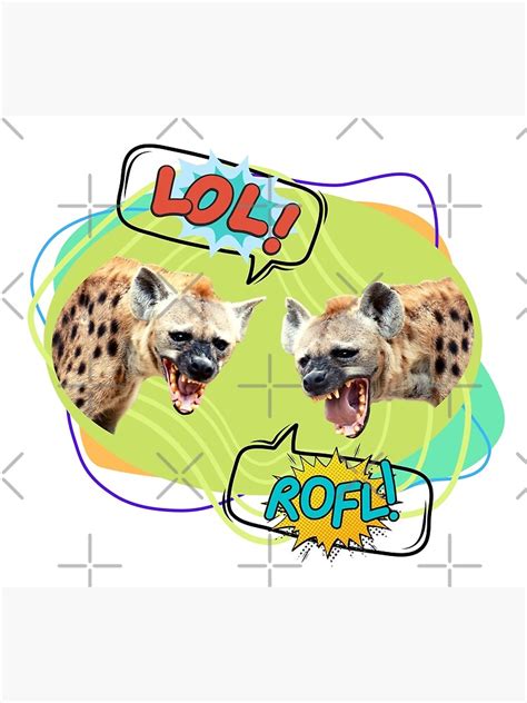 Hyena Laugh Comic Style Lol Rofl Poster For Sale By Flakeybiscuit3