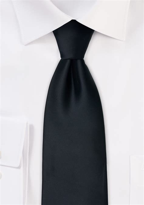 Solid Black Tie In Extra Long Length Bows N