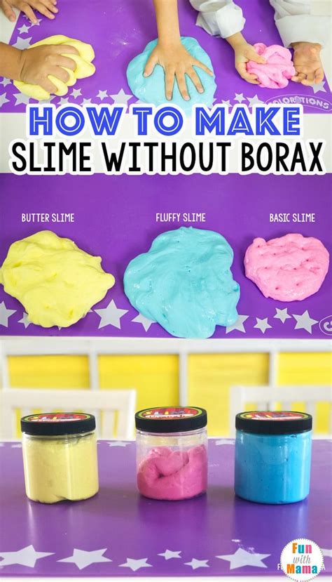 How To Make Slime Without Borax Diy Slime Recipe Make Slime For Kids