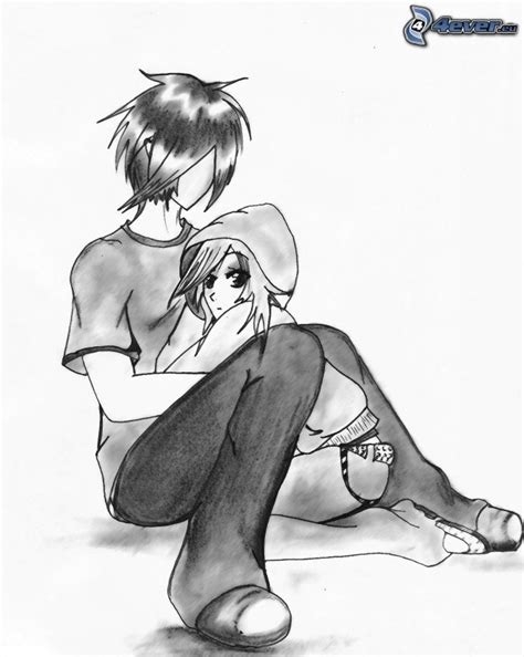 Cute Emo Couple Drawings Clip Art Library