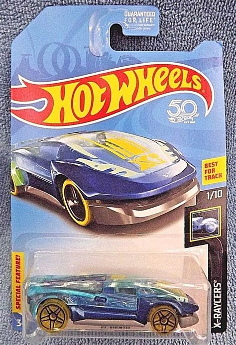 2018 Hot Wheels Treasure Hunt X Racers 110 El Viento Blue Wtrans