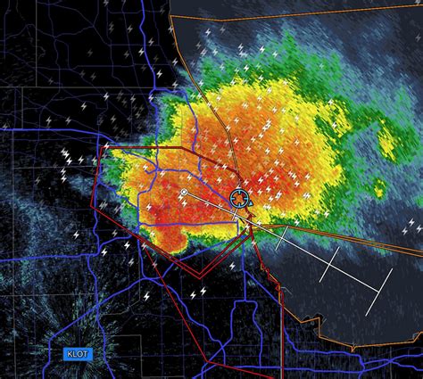 This Radar Image Of The Supercell Going Through Chicago Last Night