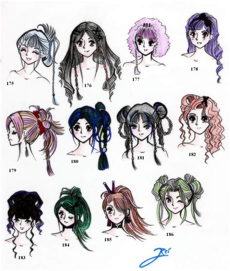 Now some people like it, some people not! Hairstyles (Edition 3), 12 hairstyles illustrated by ©NeonGenesisEVARei. | How to draw hair ...