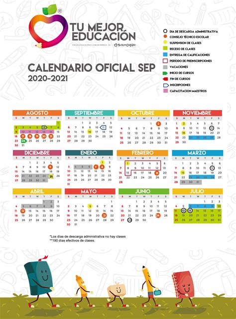 Presenta Sep El Calendario Oficial Del Ciclo Escolar 2020 2021 La