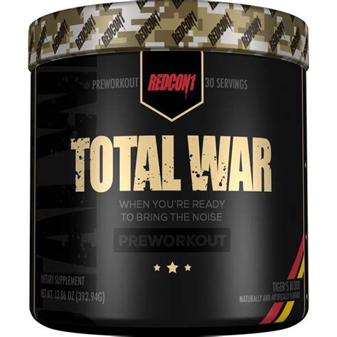 REDCON 1 TOTAL WAR PRE WORKOUT Tigers Blood 435 Gm 30 Servings