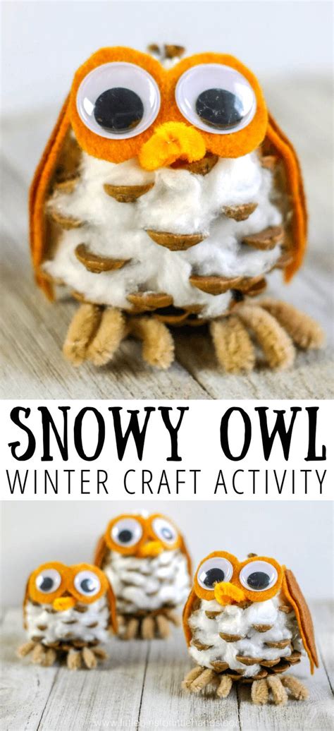 Snowy Owl Winter Craft For Kids Winter Crafts For Kids Owl Crafts