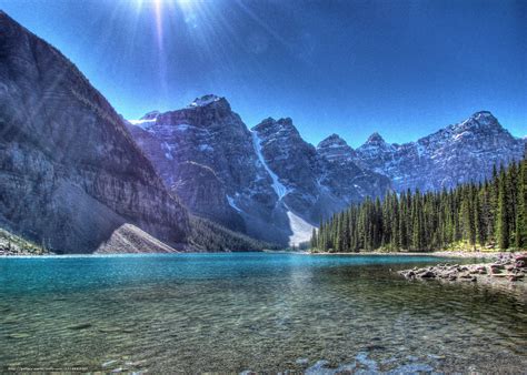 Scaricare Gli Sfondi Moraine Lake Parco Nazionale Di Banff Alberta