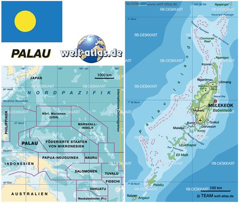 Palau Regionen Karte