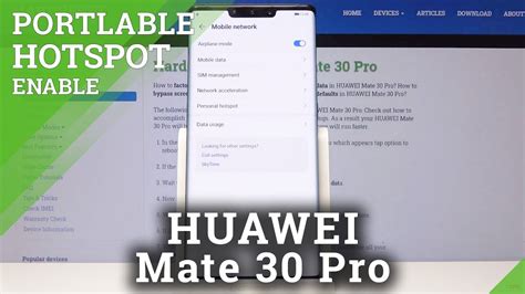 How To Set Hauwei Mate Pro As Portable Hotspot Network Sharing