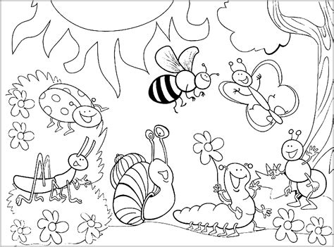 This article features the realistic and cartoon form of different types of insects. Insects for children - Insects Kids Coloring Pages