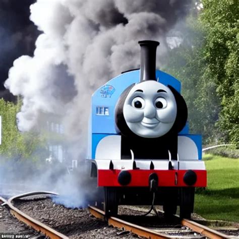 KREA Angry Thomas The Tank Engine Blowing Black Smoke From His