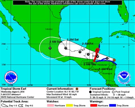 Tropical Storm Earl Expected To Be Hurricane When It Hits Belize Mexico