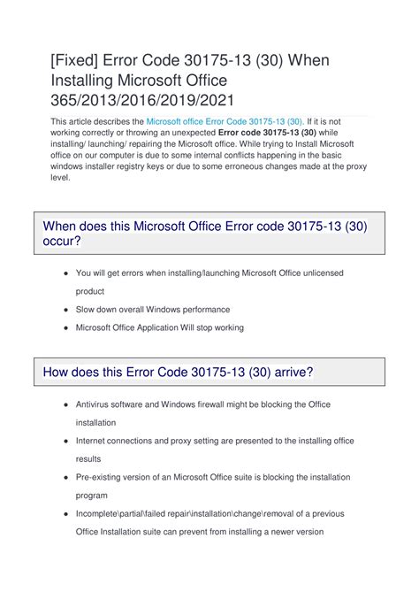 Ppt Fixed Error Code When Installing Microsoft Office Powerpoint