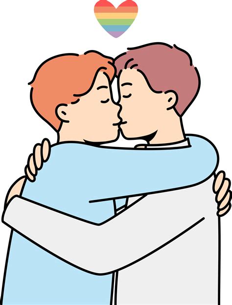 Gay Couple Hugging And Kissing 21476301 Png