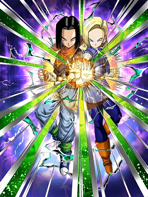 Ingenious Collaboration Androids 17 And 18 Dragon Ball Z Dokkan