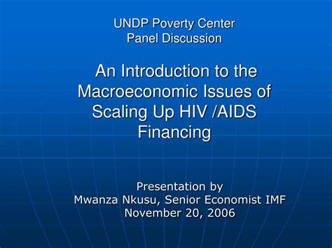 Ppt Undp Poverty Center Panel Discussion An Introduction To The Macroeconomic Issues Of