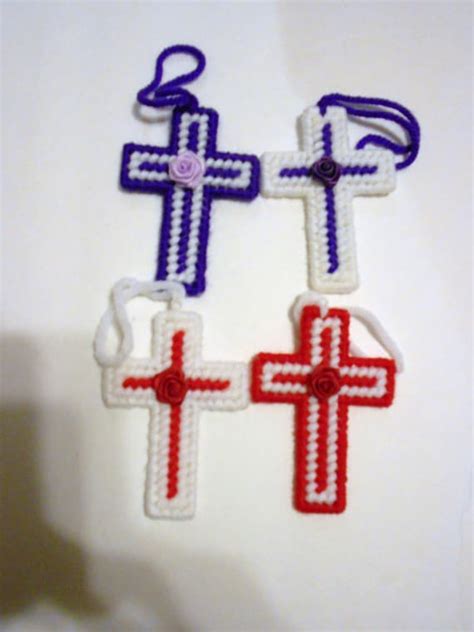 Small Crosses In Plastic Canvas