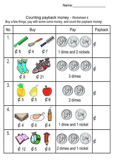 10 Second Grade Money Worksheets
