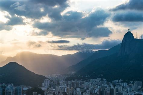 Aerial View Of Rio De Janeiro With Christ Redeemer And Corcovado