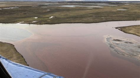 a massive oil spill in the arctic has turned a river red russia declared a state of emergency
