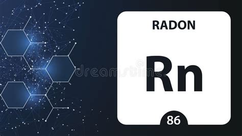 Elemento Químico Radon Rn Sinal De Radon Com Número Atômico Elemento