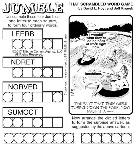 Take The Jumble Puzzle Challenge Boomer Magazine