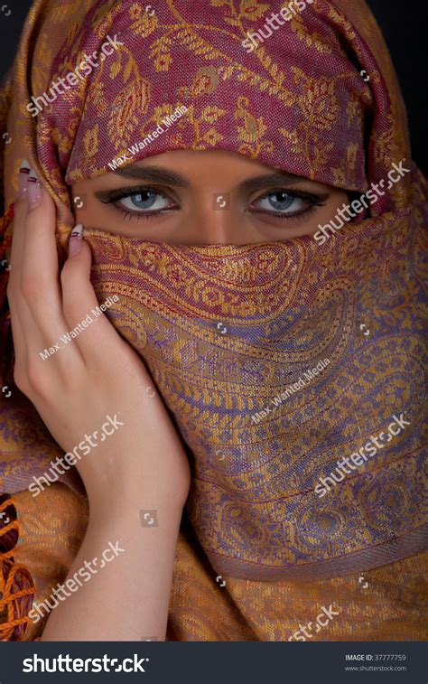 Muslim Girl With Beautiful Blue Eyes Stock Photo 37777759 Shutterstock