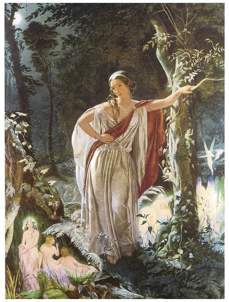 A Midsummer Nights Dream Hermia And The Fairies Painting By John Simmons