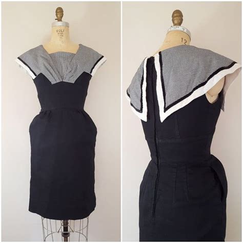 Vintage 1950s Dress Helen Whiting Dress Wiggle Dress Etsy