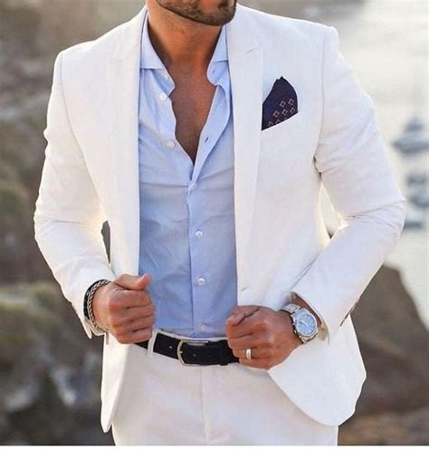 Buy Men Suits White Linen Suits Formal Fashion Linen Suits Slim Fit 2