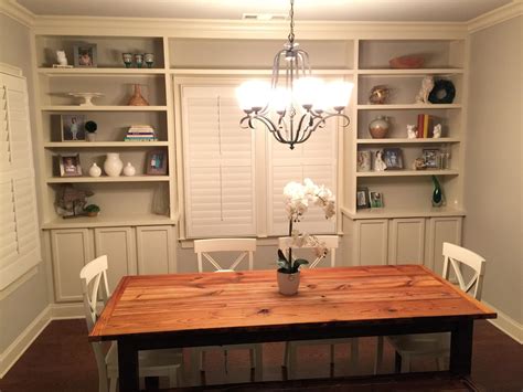 Made Built In Shelving In The Dining Room Woodworking