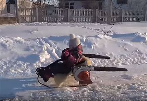 Meet The Leaf Blower Powered Turbo Snow Sled