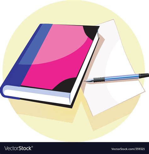 Book And Pen Royalty Free Vector Image Vectorstock