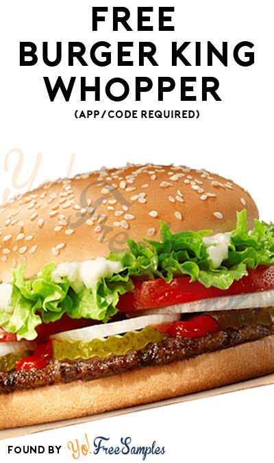 Tap on the desired deal. FREE Burger King Whopper (App/Code Required) - Yo! Free ...