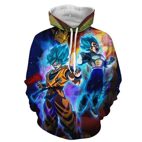 Goku hoodie | vegeta hoodies summary. Dragon Ball Super Broly Super Saiyan Blue Goku Vegeta ...