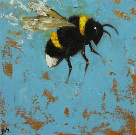Print Bee 228 20x20 Inch Print From Oil Painting By Roz Bee Painting