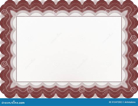 Red Certificate Or Diploma Template Stock Photography Image 31247202
