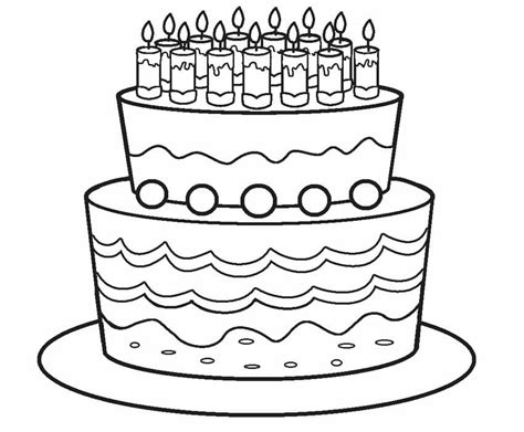 Top 160 Imagenes de pasteles de cumpleaños animados para colorear