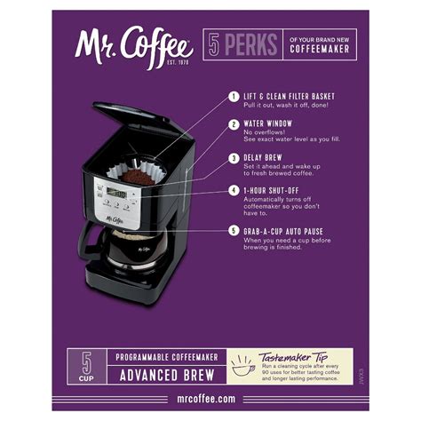 Mr Coffee Advanced Brew Coffee Maker Black Jwx3 5 Cup Shipt