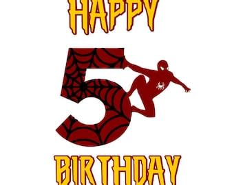 Spiderman svg Happy 2nd birthday svg file jpeg file png | Etsy