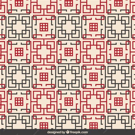 Free Vector Abstract Chinese Geometric Pattern