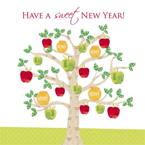 New year's foods for good luck. Jewish New Year Greeting Card - Davora Greeting Cards