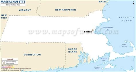 Massachusetts Map Outline Blank Map Of Massachusetts
