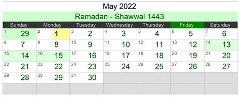 Kalender Hijriah Bulan Mei 2022 Lengkap Jadwal Puasa Enkosacom