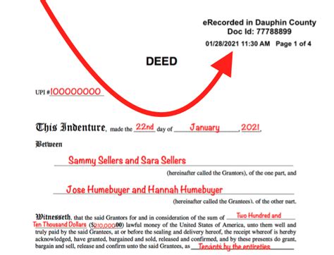 Deed Recording Details The Pa Notary