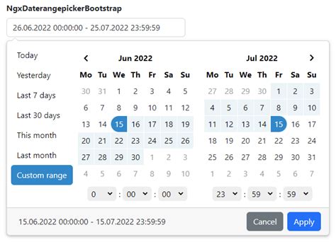 Github Iulius Ciorica Ngx Daterangepicker Bootstrap Date Range