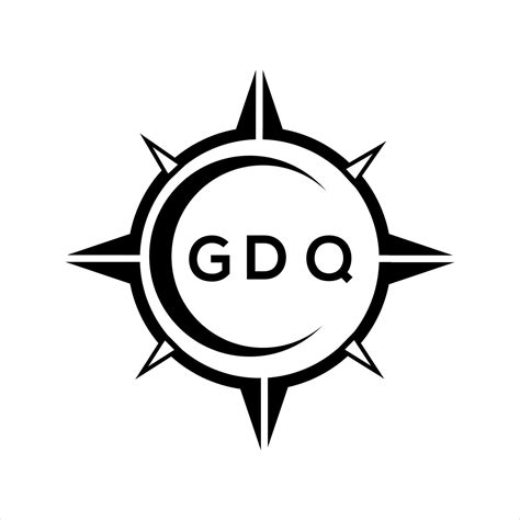 Gdq Abstract Technology Circle Setting Logo Design On White Background