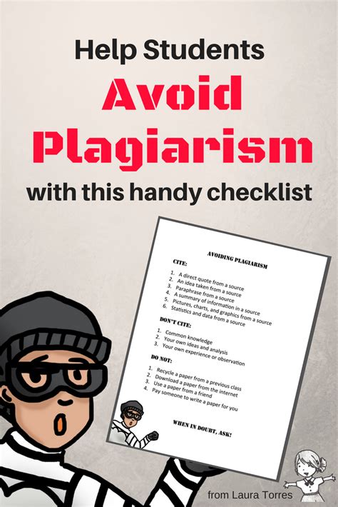 Here are some tips on how to avoid plagiarism in research papers. Avoiding Plagiarism Checklist | Teaching writing, Writing ...