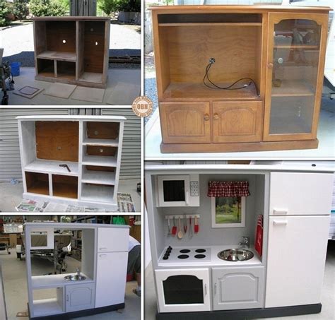 Wonderful Diy Play Kitchen From Tv Cabinets
