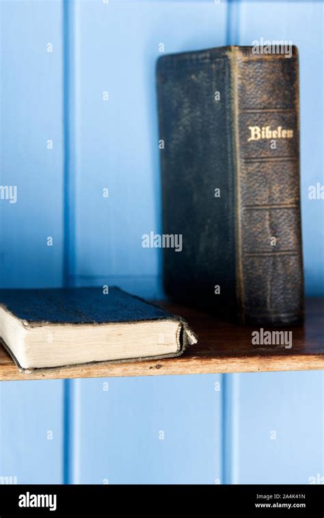 Bible On Shelf Stock Photo Alamy